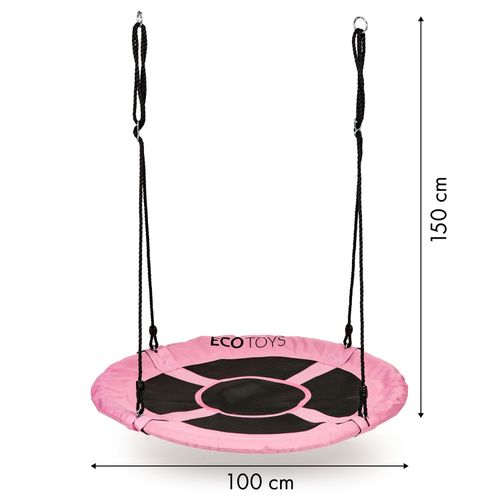 Ljuljačka gnijezdo za djecu roza 100cm slika 5