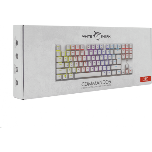 White Shark WS GK 2106 COMMANDOS, White US,Mechanical Keyboard slika 5