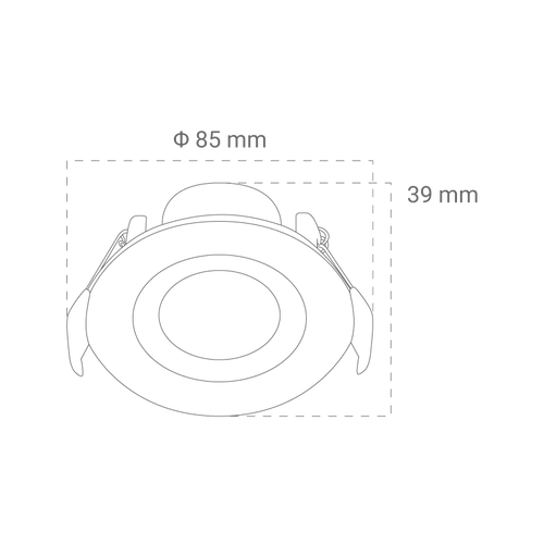 LED downlight Green Tech 400 lm, 5W, 3CCT, 3000K-4000-6500K, bijeli slika 2