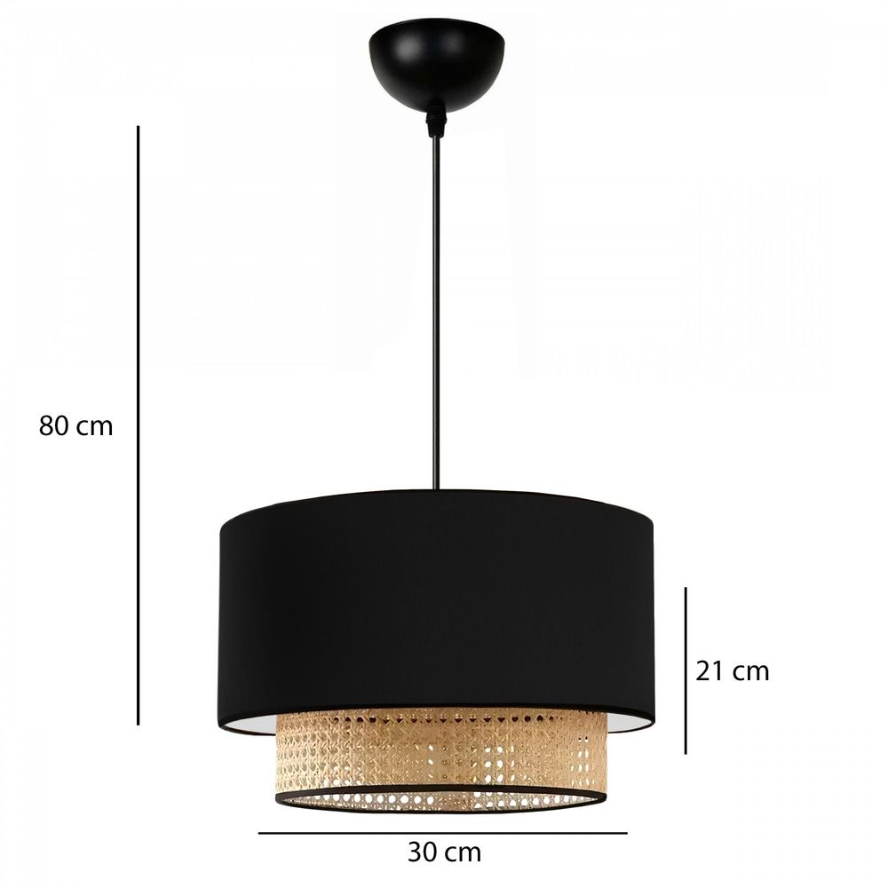 AYD-3742 Crni Luster i Set Stolnih Lampi slika 5