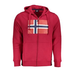 NORWAY 1963 MEN'S RED ZIP SWEATSHIRT