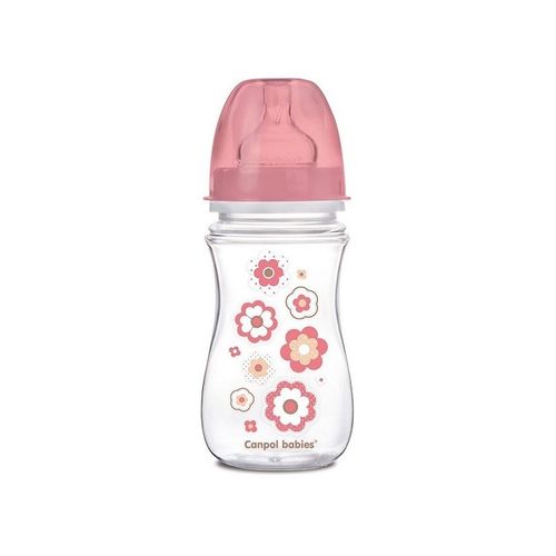 Canpol baby Flašica široki vrat, antikolik - Easy start - newborn baby 240 ml - Pink slika 1