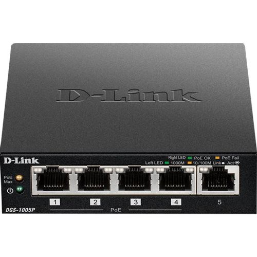 D-LINK 5 Gigabit ports including 4 ports DGS-1005P/E slika 1