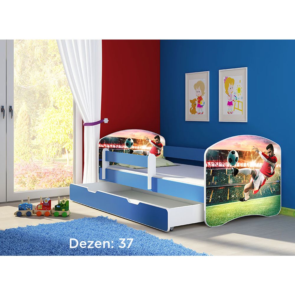 ACMA Dječiji krevet Acma II sa ladicom Blue - 160x80cm - Dezen 37 slika 2