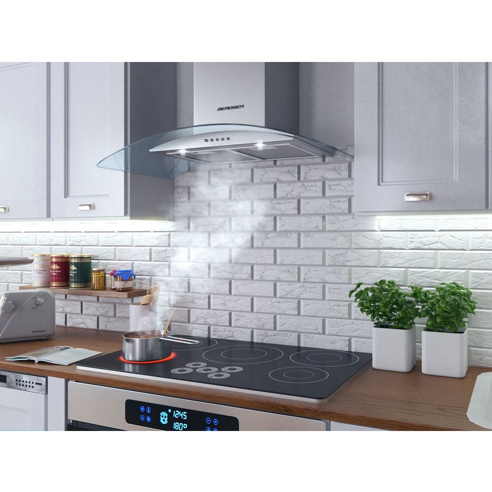 Berdsen BT-223 INOX kuhinjska napa s dimnjakom od 90 cm slika 4