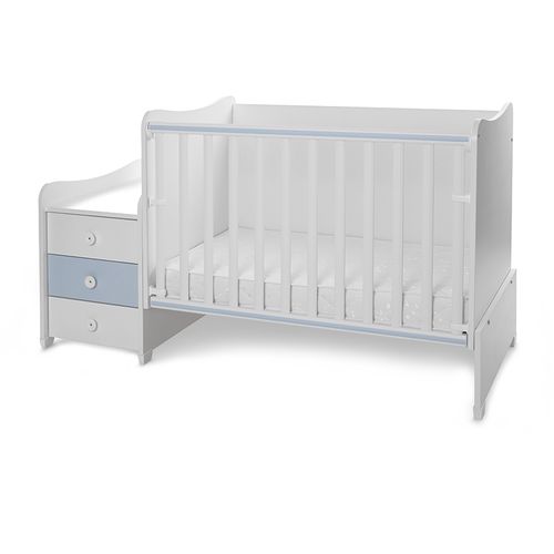 LORELLI MAXI PLUS Modularni krevetić 4in1 s Mehanizmom Ljuljanja White/baby blue 160x70 cm slika 6