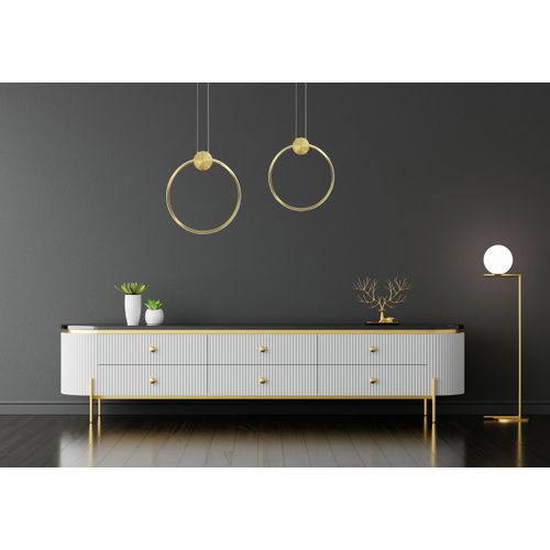 Stropni luster LED APP1396-CP GOLD 40cm slika 7