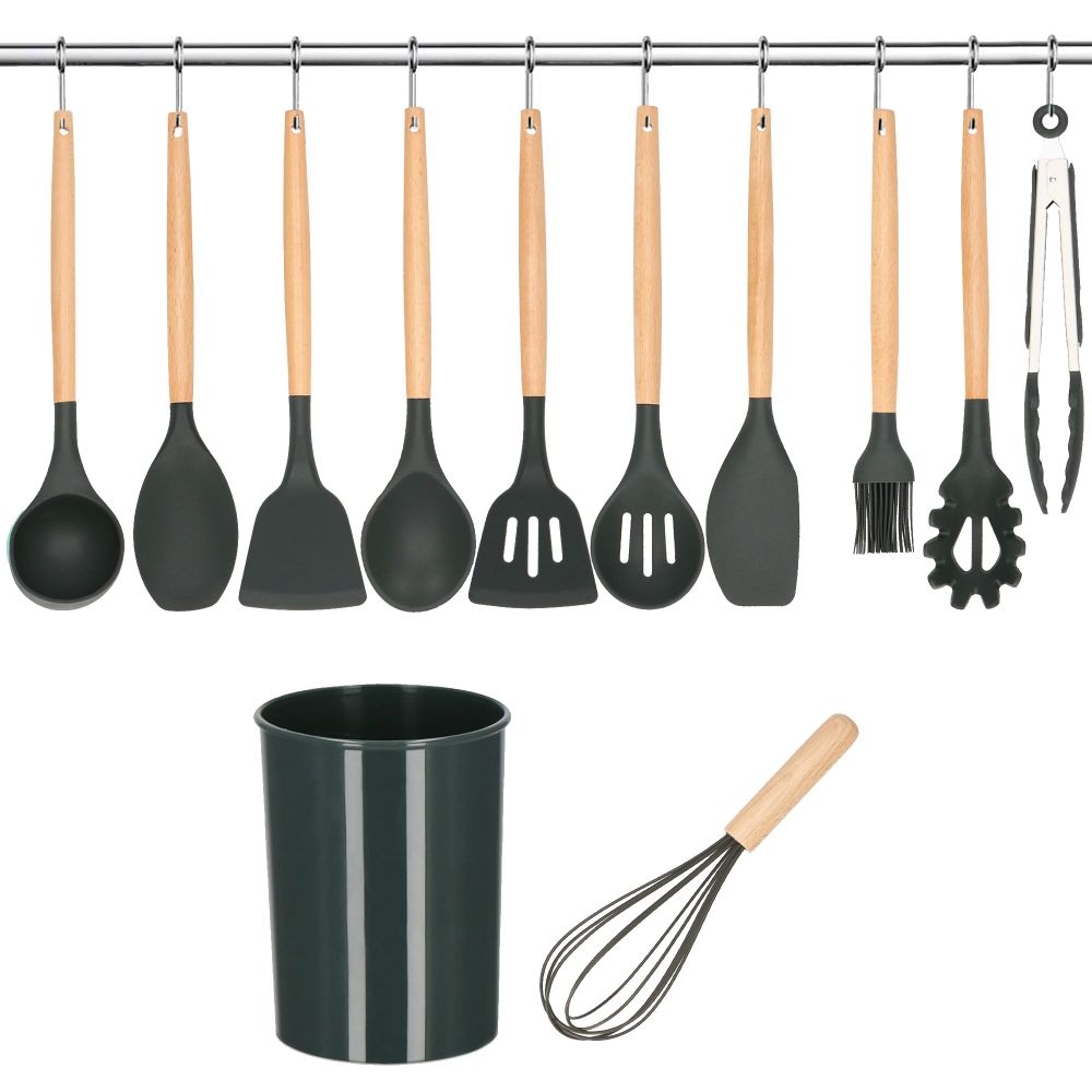 Kuhinjski set, 11 kom. crni slika 6