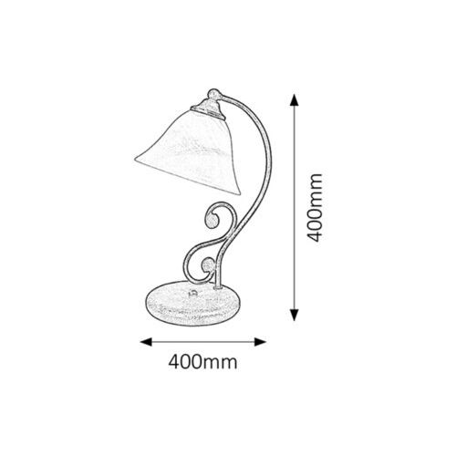 Rabalux Dorothea stona lampa E14 40W mat crna Klasična rasveta slika 2