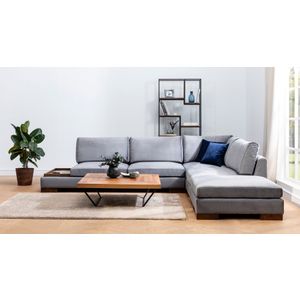 Ugaona Sofa 'Tulip Corner Right' s Pufnom - Tamnosiva