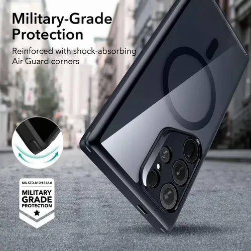 ESR - Classic Hybrid HaloLock maska za Samsung Galaxy S24 Ultra - prozirna crna slika 5