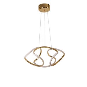 Cleo Büyük Gold Ledli Avize 3 Renk Gold Chandelier