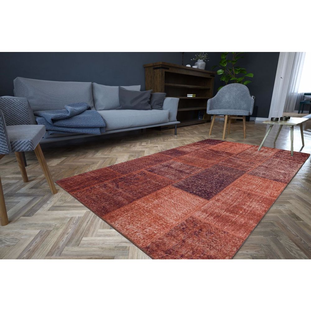 Šareni Čenil Tepih Jazz Chenille - Narančasta AL 62 (140 x 190 cm) slika 1