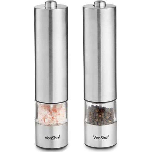 VonShef set of 2 electric grinders for pepper and salt slika 1