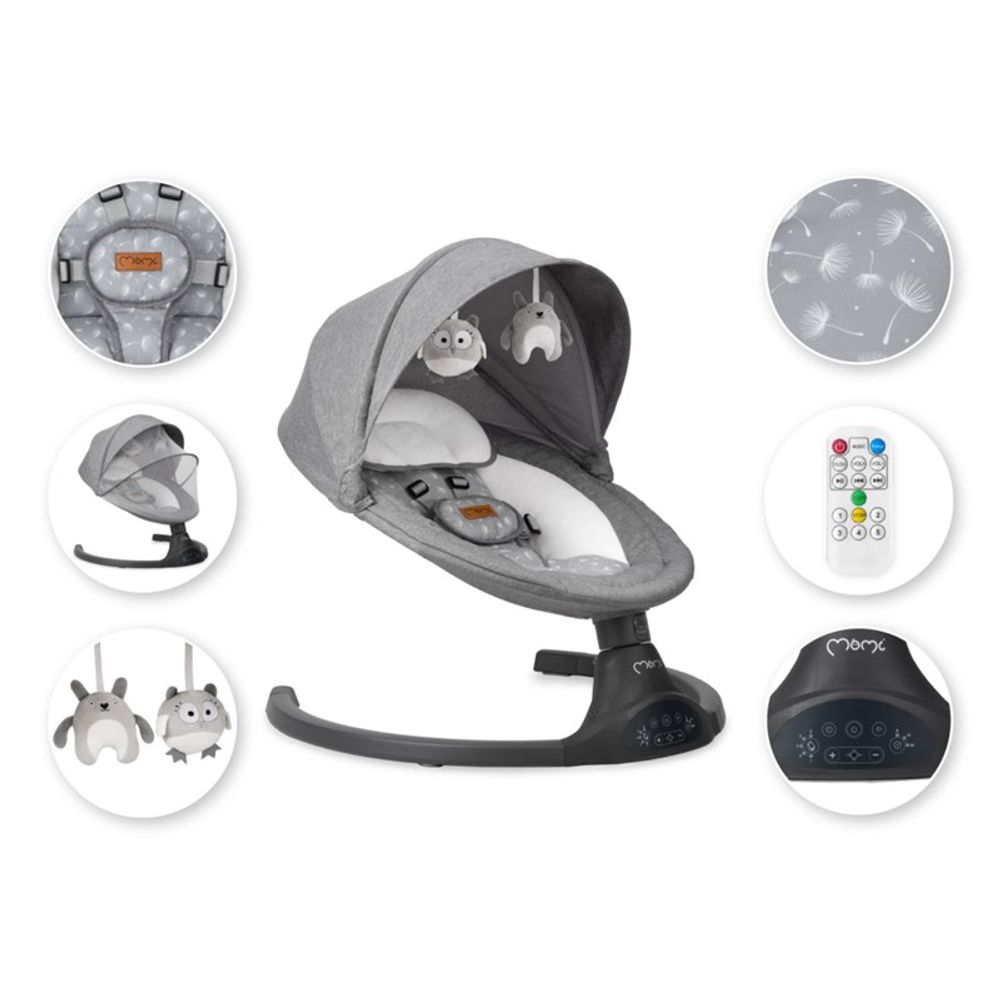 Momi Električna ležaljka Lami Kenani, Dark Grey slika 8