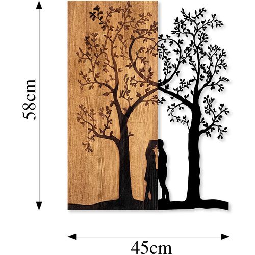 Love Under The Tree Walnut
Black Decorative Wooden Wall Accessory slika 6