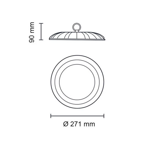 ASALITE LED stropna svjetiljka HIGHBAY, 100W, 4500K, 15000lm slika 2