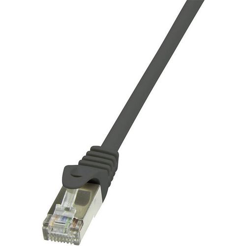 LogiLink CP2033S RJ45 mrežni kabel, Patch kabel cat 6 F/UTP 1.00 m crna sa zaštitom za nosić 1 St. slika 3