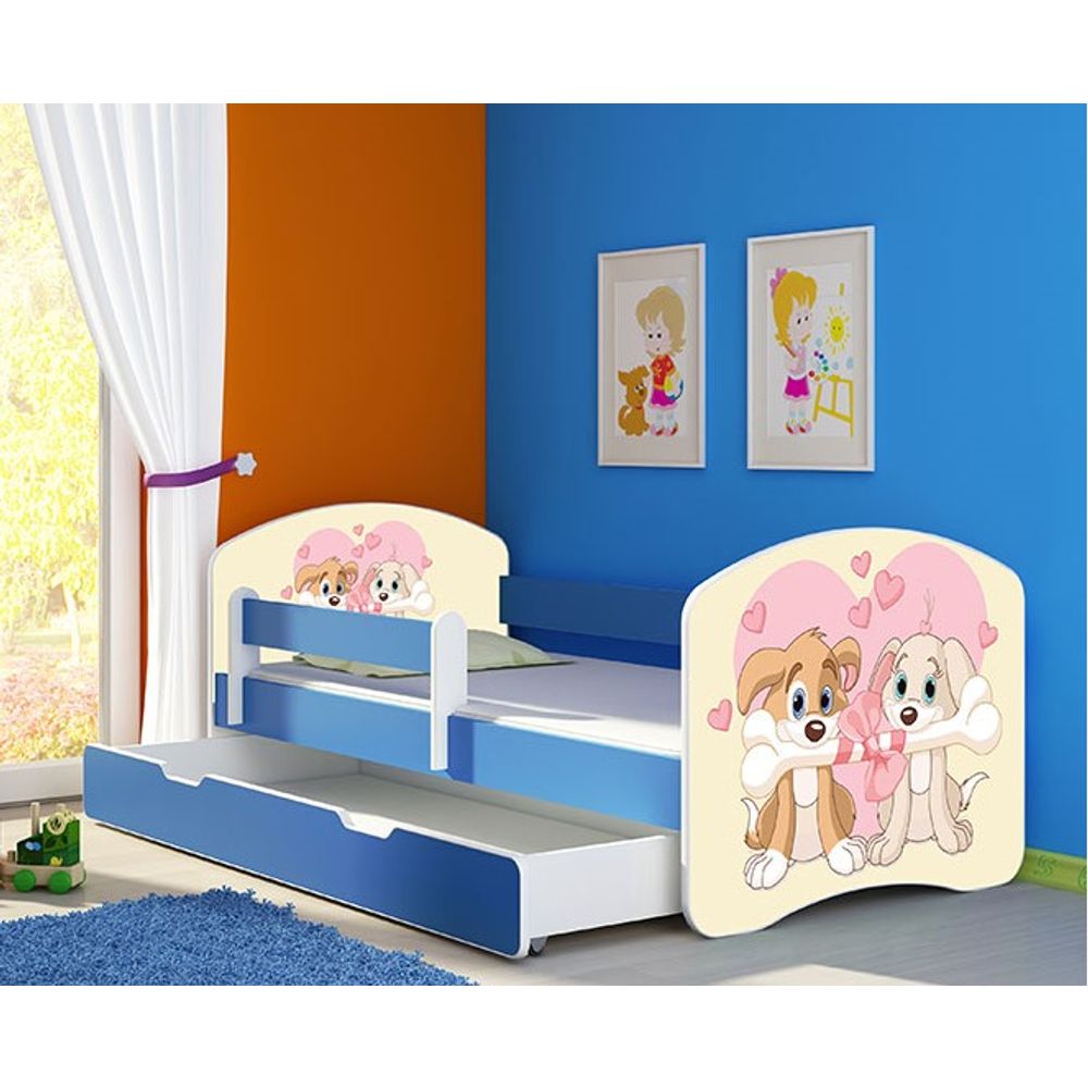 ACMA Dječiji krevet Acma II sa ladicom Blue - 160x80cm - Dezen 12 slika 1