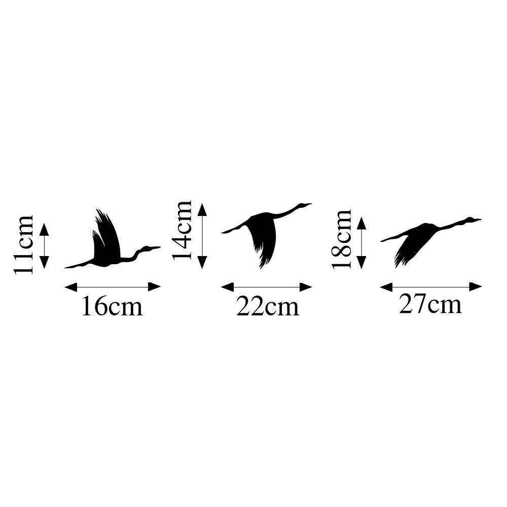 Dekorativni Metalni Zidni Ukras - Migrant Birds 291 u Crnoj Boji - izložbeni artikl (oštećenja ambalaža) slika 6