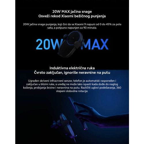 Xiaomi Mi 20W bežični auto punjač slika 7