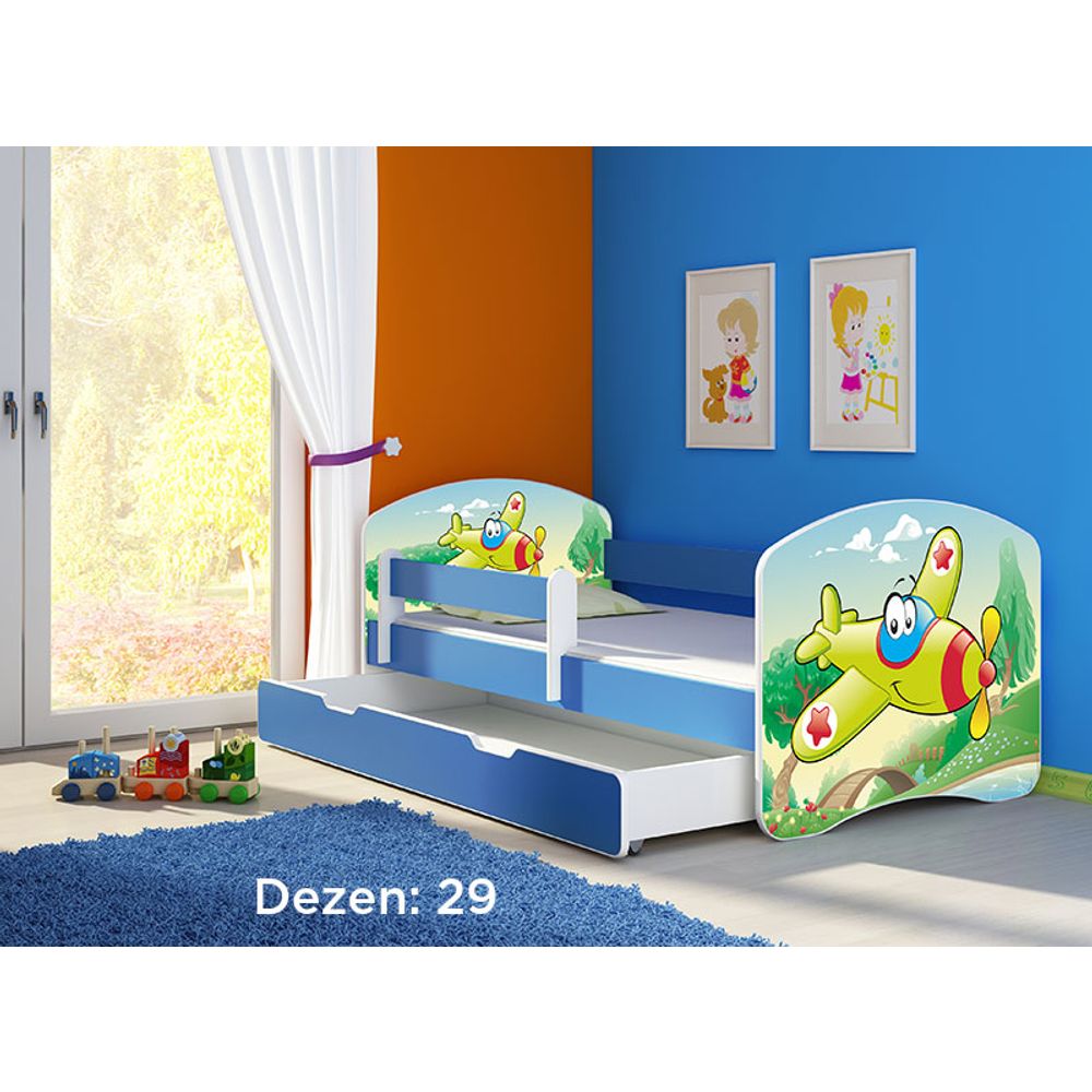 ACMA Dječiji krevet Acma II sa ladicom Blue - 140x70cm - Dezen 29 slika 2