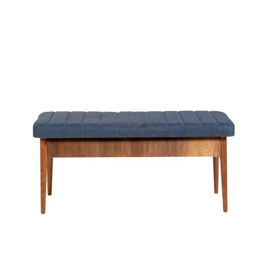 Hanah Home Vina Walnut Dark Blue Walnut - Tamno plavi produživi trpezarijski sto i set stolica (5 delova) slika 7