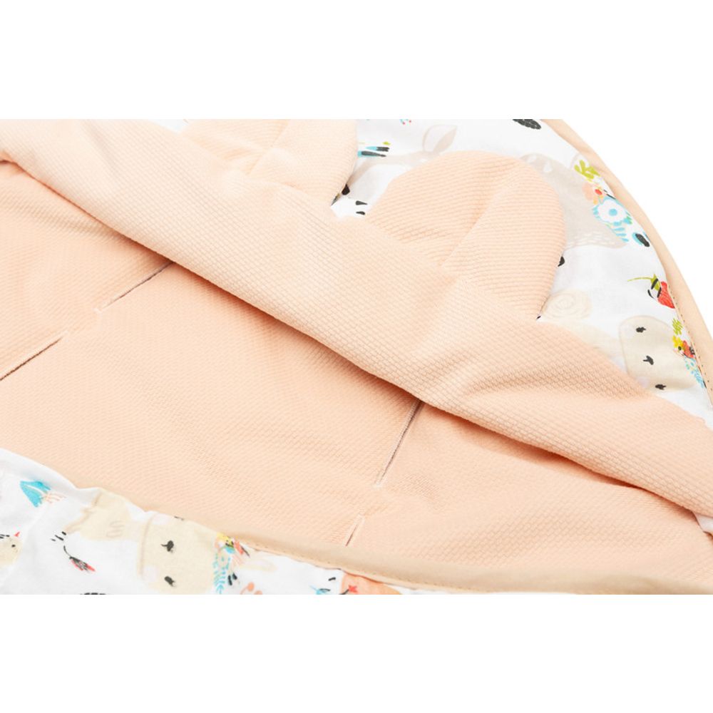 Baršunasti kolević swaddle deka xl piknik breskva slika 3