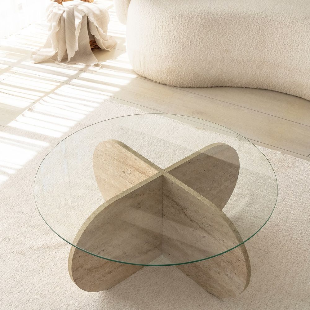 Bubble - Transparent Travertine Coffee Table slika 8