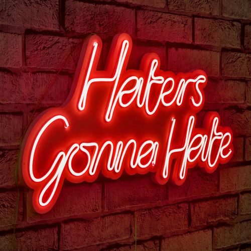 Wallity Ukrasna plastična LED rasvjeta, Haters Gonna Hate - Red slika 10