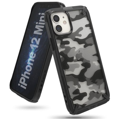 Ringke Fusion X Design izdržljivo kućište s TPU odbojnikom za iPhone 12 Mini Camo slika 2