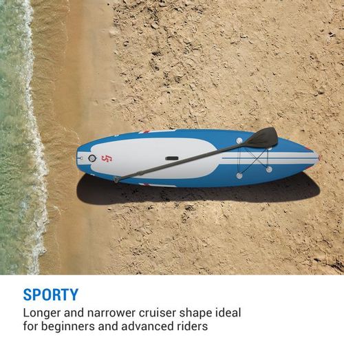Capital Sports Lanikai Cruiser 10.8 daska za veslanje na napuhavanje, plavi prugasti slika 2