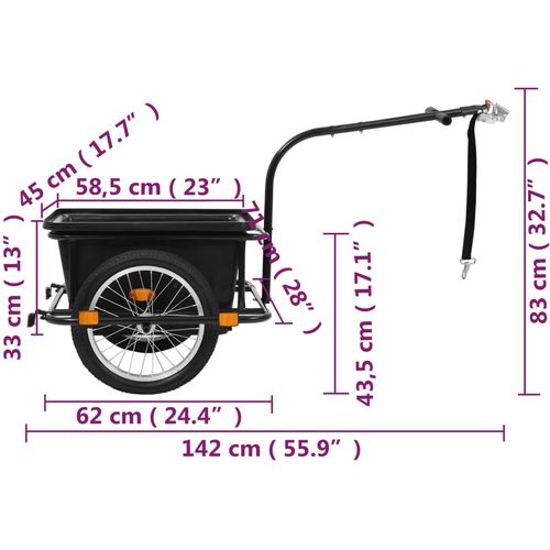 Prikolica za bicikl crna 50 L slika 50