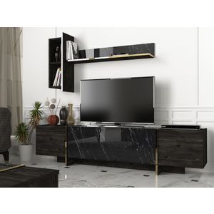 Hanah Home Veyron Black
Gold TV Unit