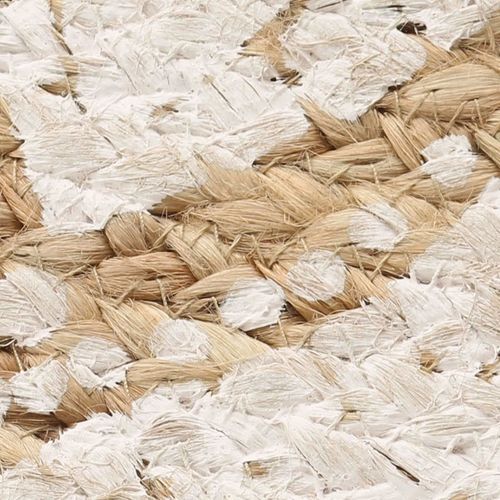 Ukrasni pleteni tepih od jute s uzorkom 150 cm okrugli slika 9