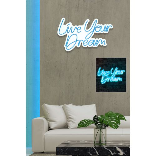 Wallity Ukrasna plastična LED rasvjeta, Live Your Dream - Blue slika 3