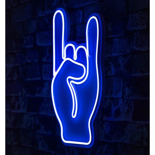 Wallity Ukrasna plastična LED rasvjeta, Rock N Roll Sign - Blue slika 8