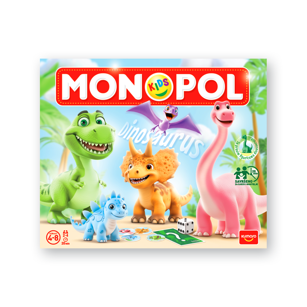Kumaro Društvena igra Monopol Kids - Dinosaurus slika 2