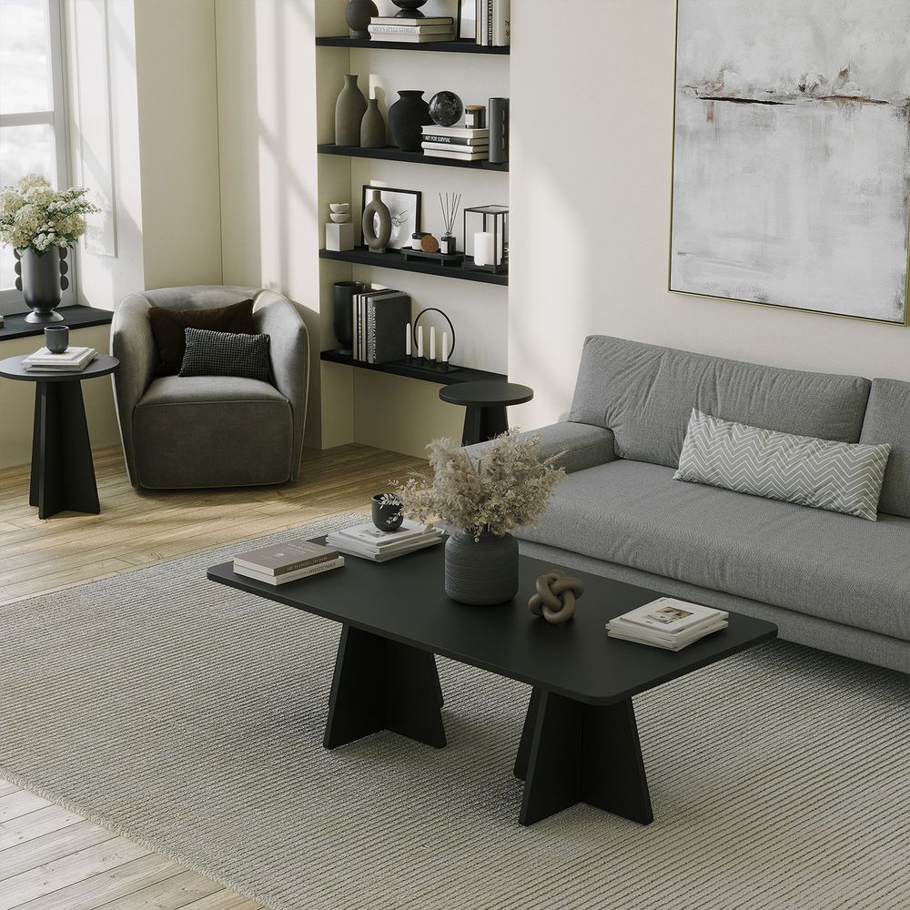 Stol za kafu 'Mushroom - Black Black' slika 2