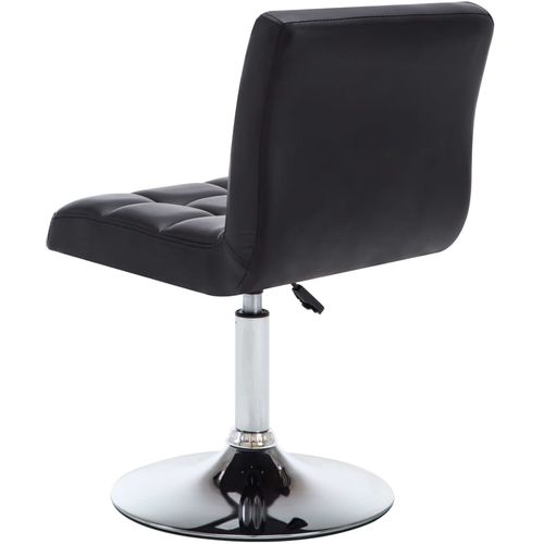 Blagovaonske stolice od umjetne kože 4 kom okretne crne slika 3