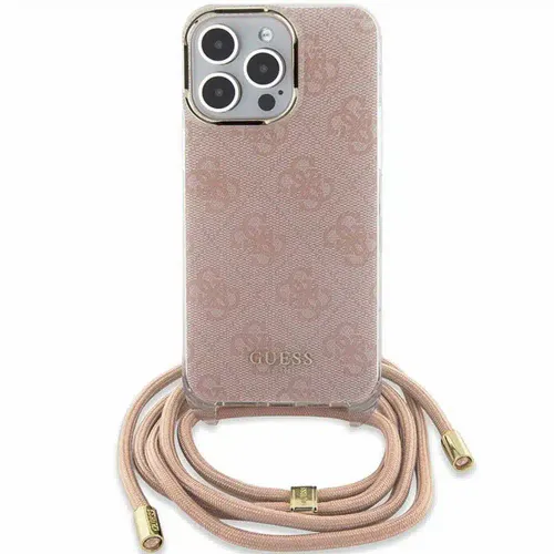 Originalna GUESS Hardcase GUHCP15LHC4SEP torbica za iPhone 15 Pro (Crossbody Cord 4G Print / pink) slika 5