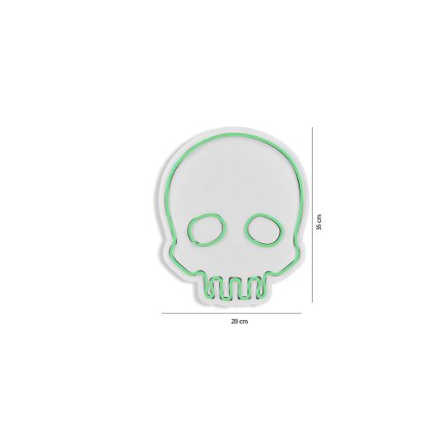 Wallity Ukrasna plastična LED rasvjeta, Skull - Green slika 8