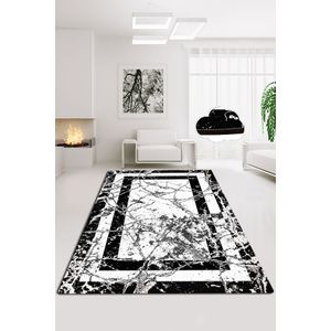 Marmor v2 Crni i Bijeli Tepih za Hall (100 x 200 cm)