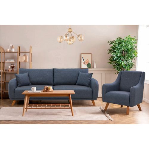 Atelier Del Sofa Garnitura s kaučem, Hera Set - Dark Blue slika 1