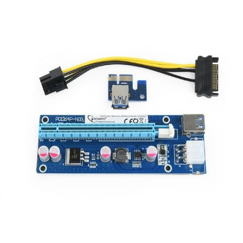 RC-PCIEX-03 Gembird PCI-Express riser add-on card, PCI-ex 6-pin power connector slika 2