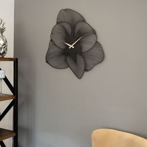 Decorative metal wall clock Azalea Metal Wall Clock - APS039 49, colour: black