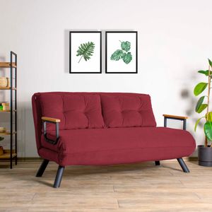 Atelier Del Sofa Sando 2-Seater - Maroon Maroon 2-Seat Sofa-Bed