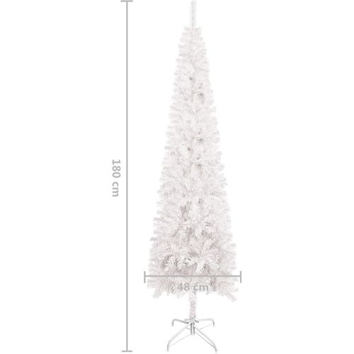 Usko božićno drvce bijelo 180 cm slika 6
