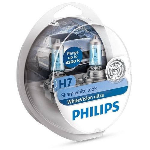 Sijalica H7 + W5W +60% PHILIPS White Vision Ultra Set 2 + 2 kom, slika 1