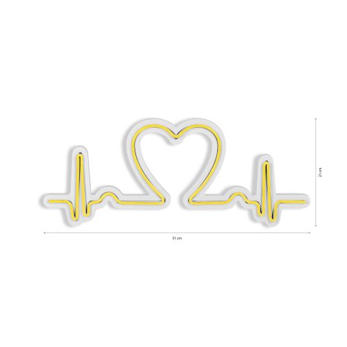 Wallity Ukrasna plastična LED rasvjeta, Love Rhythm - Yellow slika 8